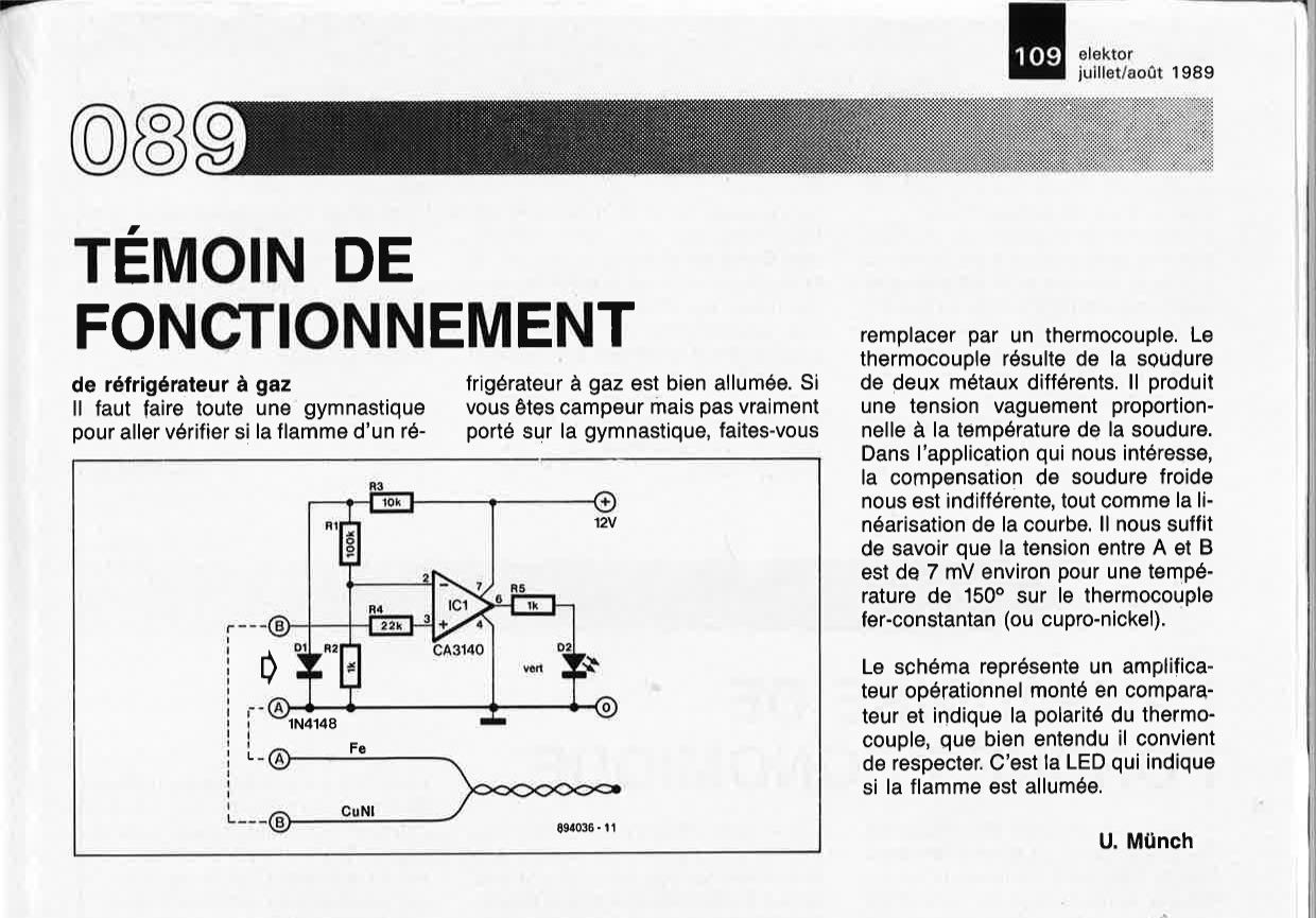 TÉMOIN DE FONCTIONNEMENT