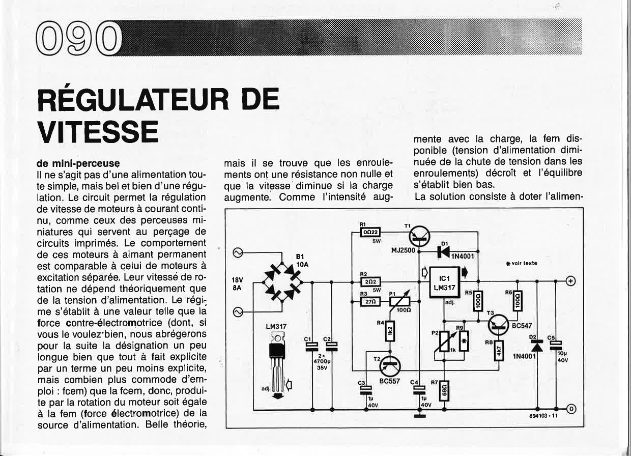 RÉGULATEUR DE VITESSE