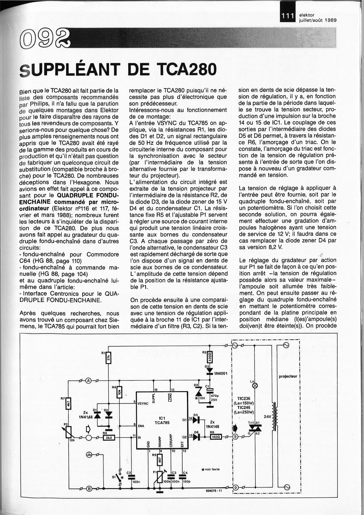 SUPPLÉANT DE TCA280