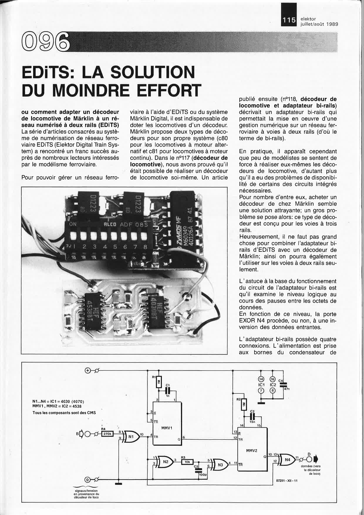 EDiTS: LA SOLUTION DU MOINDRE EFFORT 