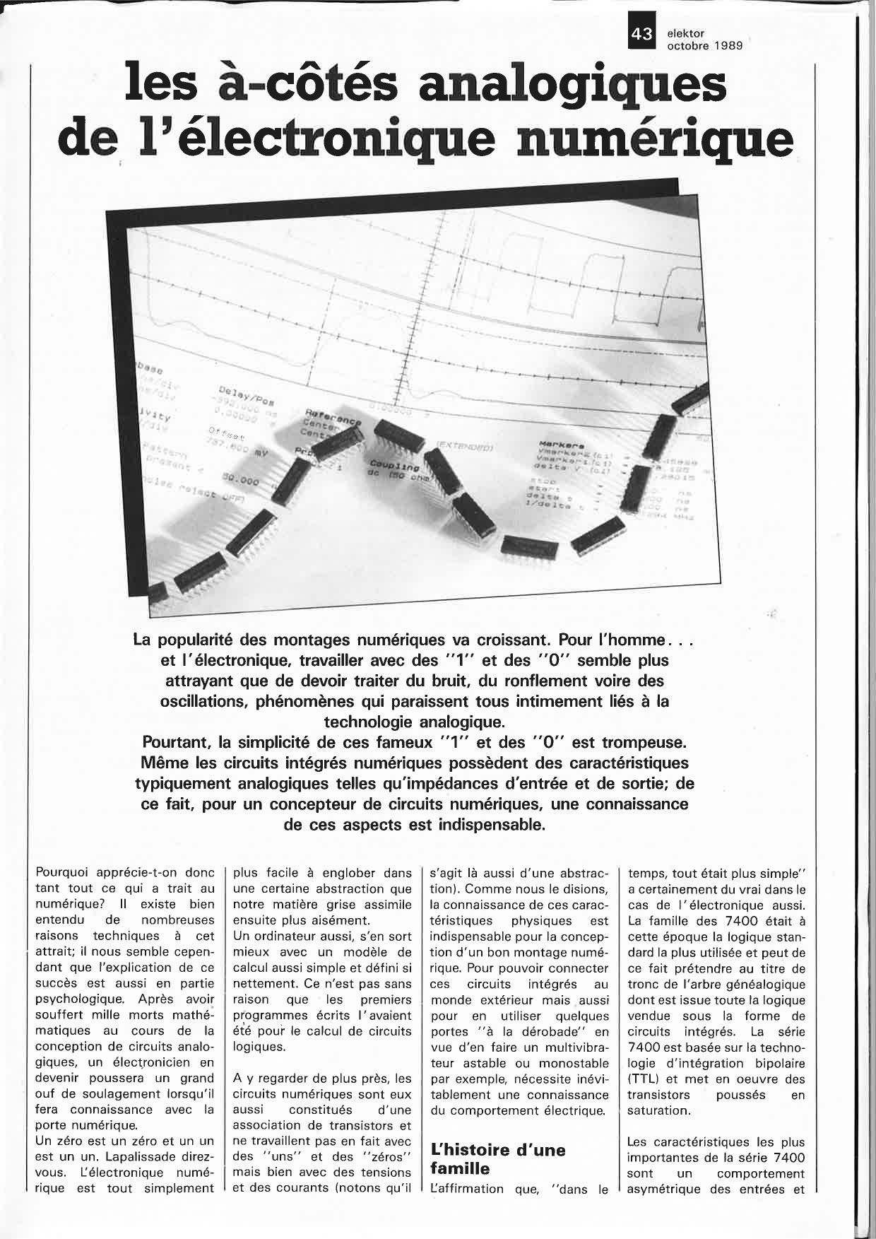 les à-côtés analogiques de. l`électronique numérique