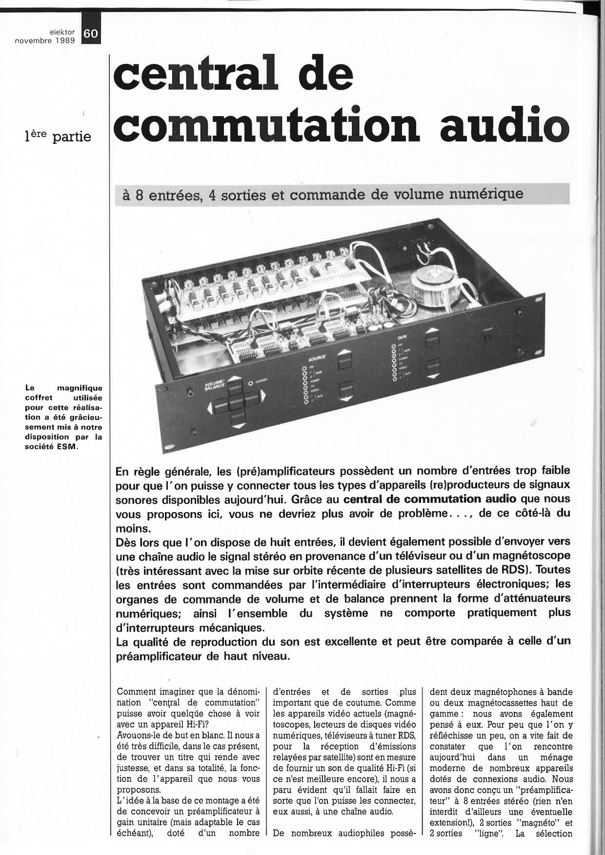 central de commutation audio