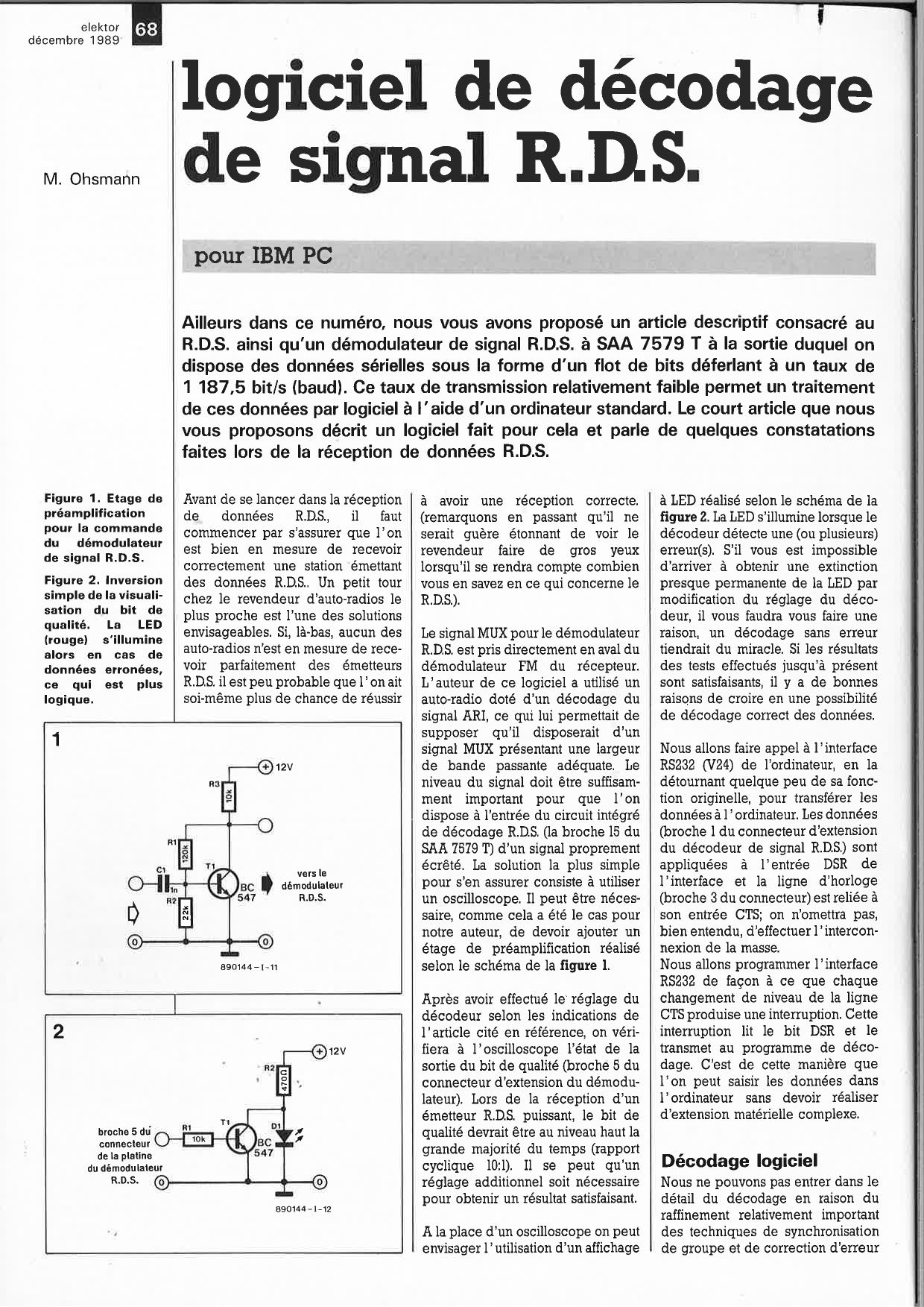 logiciel de décodage de signal R.ns. 