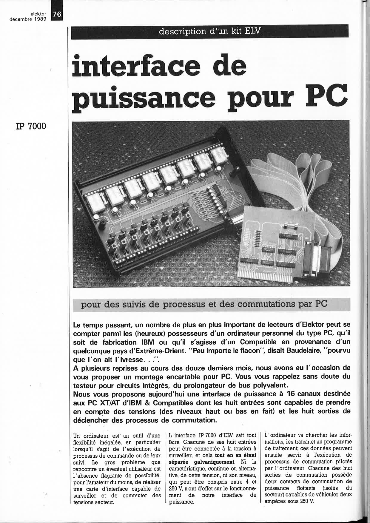 interface de puissance pour PC