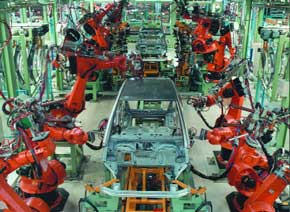 Les robots dans l&apos;industrie automobile
