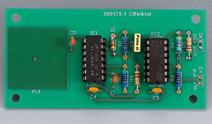 Touche à effleurement capacitive simple