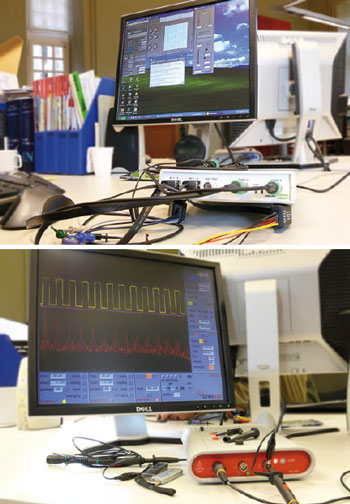 Deux oscilloscopes USB et un (presque) intrus