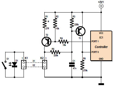 1 bouton + 1 LED = 2 fils seulement