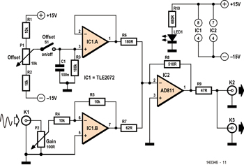 amplificateur de signal pour oscilloscope USB