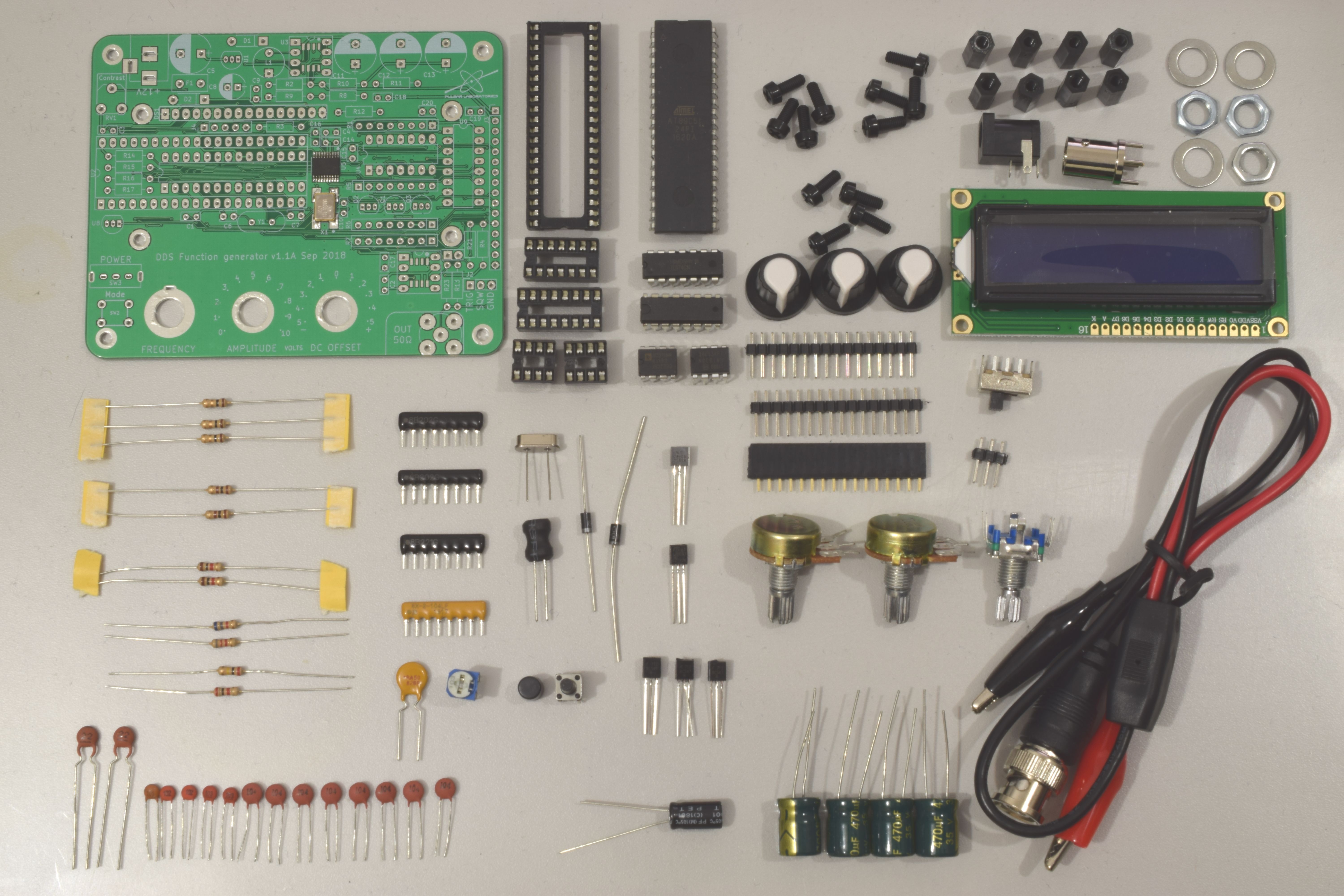 Banc D Essai Pulsar Labs Generateur De Fonctions Open Source En Kit Elektor Magazine